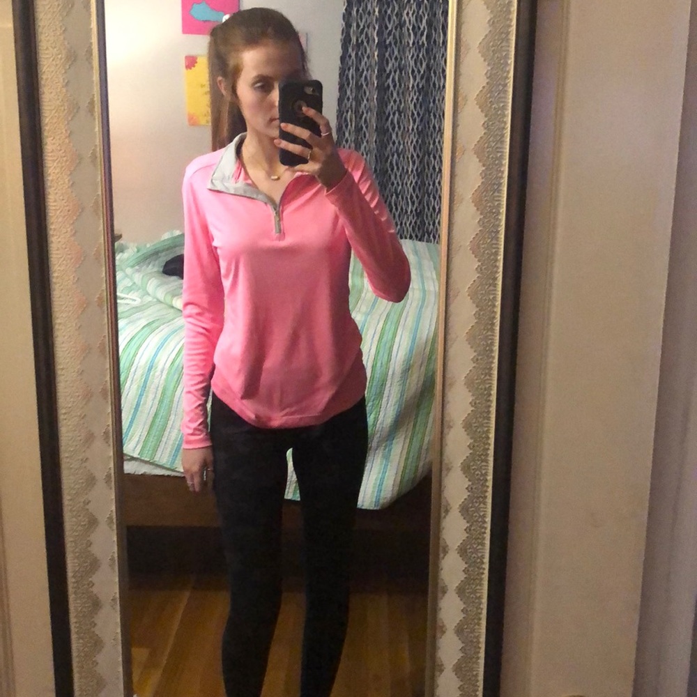 bright pink pullover